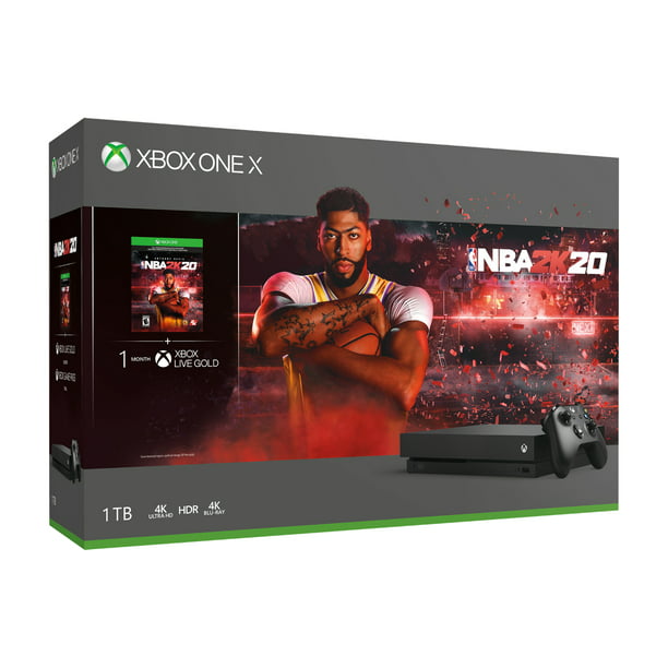Microsoft Xbox One X 1TB NBA 2k20 Bundle, Black, CYV-00343