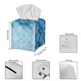 thumbnail image 5 of ZUXONGSY Fish Scales Square Tissue Box Covers 2 Pack PU Leather Tissue Cube Box Cover Lightweight Facial Cube Tissue Box Holder Case Dispenser for Bathroom,Car,Bedroom, Hotel, Office, 5 of 7