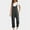 Dark Gray, variant on XWSHYW Womens Jumpsuits Plus Size Solid Color Slim Fit Romper Leisure Short Sleeve Slim Leg Jumpsuits