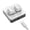White_No words, variant on Ergonomic 2 Mechanical Gaming Keyboard, Small USB Programmable Keypad with Color Backlighting for Designers
