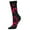 Black & Fuchsia Amoeba, variant on Women's Comfort Crew Socks, Charcoal & Small Checkered, 1 Pair
