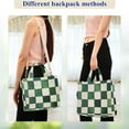 thumbnail image 4 of FORMRS Womens Corduroy Tote Bag Crossbody Shoulder Handbag with Pocket, Green and White Plaid Pattern, 4 of 7