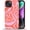 Coral Marble, variant on Compatible with iPhone 14 Plus Case, Coral Marble 14 Plus 2 in 1 Silicone Mixed Hard Pc Case, Durable Shock-Proof Protection Pattern Design