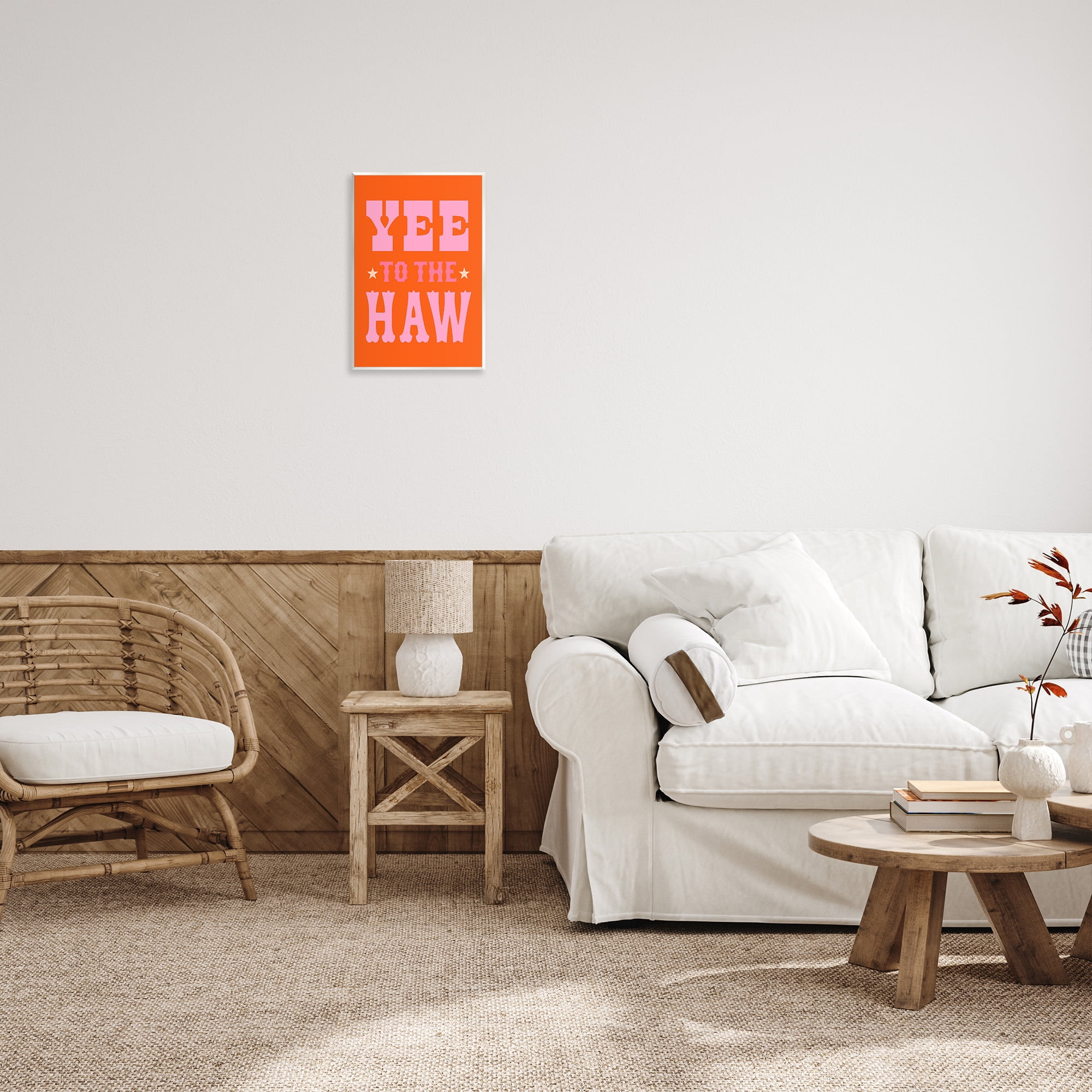 Stupell Industries Yee To The Haw Phrase Typography Painting Unframed Art Print Wall Art, 13 x 19