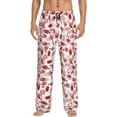 thumbnail image 2 of Goofa Red Football Printed Soft Pajama Pants for Men, Wide Leg Comfy Casual Lounge Yoga Pants-Large, 2 of 9
