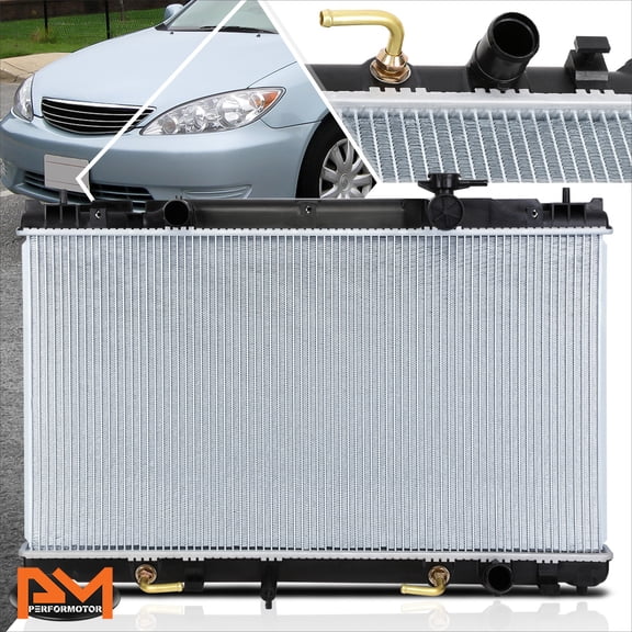 PM PERFORMOTOR Aluminum OE Replacement Cooling Radiator for 02-08 Camry/Solara L4 AT DPI-2436