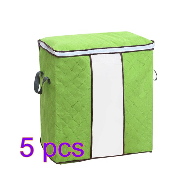 Bolsa de almacenamiento de edredón de tela no tejida multicolor Bolsa de acabado de ropa Armario Bolsa a prueba de polvo Inevent JJ25869-01B*5