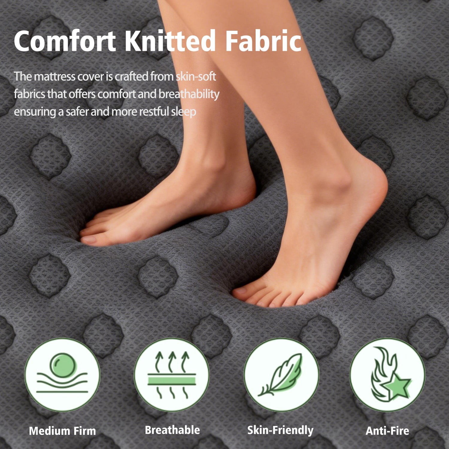 Oasskyo 12 Inch Cooling Gel Memory Foam Mattress Full Size, Medium Firm Support, Breathable Cover, Pressure Relieving, CertiPUR-US Certified, Bed in a Box for Home Bedroom