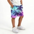 thumbnail image 4 of Guluxicc Kids Boys Hawaiian Swim Trunks with Compression & Pockets Quick Dry Bathing Suit Tropical Printed Beach Shorts for 5-14 Years, 4 of 9