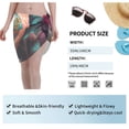 thumbnail image 6 of KLL Colorful Rose Bird Print Women's Sarong Coverups Short Bathing Suit Wrap Skirt Beach Wrap Swimsuit Cover Ups, 6 of 6