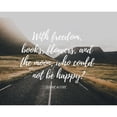 thumbnail image 3 of ArtsyQuotes 24x20 Black Modern Framed Museum Art Print Titled - Oscar Wilde Quote: With Freedom, 3 of 5