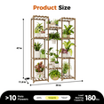 thumbnail image 4 of Bamworld Plant Stand with Grow Light Plant Shelf for Mutiple Pots Large Plant Holder for Living Room Patio Boho Home Decor for Gardening Warm Light, 4 of 5