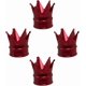thumbnail image 1 of 4Pcs Tire Valve Stem Caps Crown Universal Car Tire Valve Caps Aluminum Alloy Dustproof Car Wheel Cap for Cars Bikes Trucks Motorcycles (Red), 1 of 4