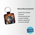 thumbnail image 2 of Alaskan Malamute Dog Contemporary Art Faux Leather Square Keychain, 2 of 7