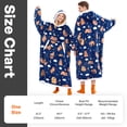 thumbnail image 5 of Joyfy Wearable Blanket Hoodie for Adults Gifts for Teen Girls Sister Women Sherpa Fleece Printed Hooded Blanket Sweatshirt Warm Cozy with Pocket & Sleeves, 5 of 7