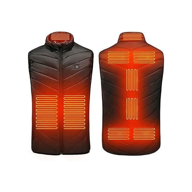 Chaleco calefaccionado con USB, calentador corporal eléctrico, chaquetas calefactables para hombres y mujeres, chaleco calefaccionado lavable, ropa calefactable, con 3 niveles de ajuste de