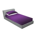 thumbnail image 2 of Ambesonne Ombre Fitted Sheet & Pillow Sham Set, Cinema Curtain Design, Twinxl, Purple, 2 of 2