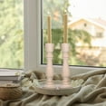 thumbnail image 2 of Pungan Set of 4 Rustic Wooden Candle Holders for Pillar Candles, Farmhouse Style Decorative Wood Candlesticks, 6.93" x 2.24" x 2.24", 2 of 10