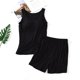 thumbnail image 3 of MKLEKYY Pijama Corto de Dos Piezas para Mujer, Ropa de Estar Por Casa, Camiseta Sin Mangas y Pantalones Cortos, conjunto de Pijama con Sujetador Incorporado, 3 of 3