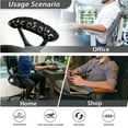 thumbnail image 7 of SCRAWLGOD Sun Moon Stars Black 4 Pieces Set Anti-Slip Computer Chair Cover with Arm Rest Covers Soft Swivel Chair Slipcover Easy to Install Desk Chair Seat Protector, 7 of 7