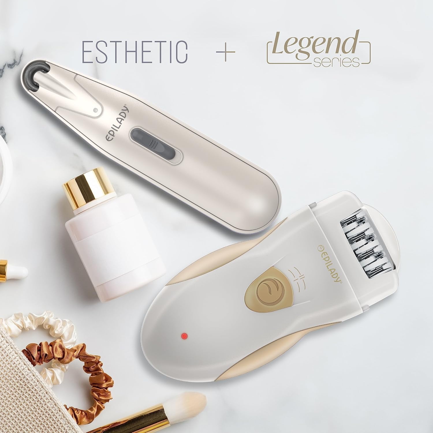 Epilady Hair Remover Bundle Kit w/ Legend 5 Full Body Epilator and Esthetic Epilation Facial Hair Remover Wand