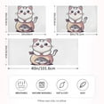 thumbnail image 2 of Yayeee Pillowcase Standard Size Set of 2 Satin Wrinkle Resistant Pillow Case, White Cute Cat, 2 of 7