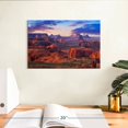 thumbnail image 3 of Elephant Stock Hunts Mesa Monument Valley Sunset Wall Art - Horizontal Canvas Wall Art - Bedroom Wall Decor - Places Canvas - Blue And Brown Decor By Susanne Kremer - 12" x 8", 3 of 8