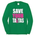 thumbnail image 2 of Save Your Awareness Mens Long Sleeve Shirt, Kelly, Small, 2 of 3
