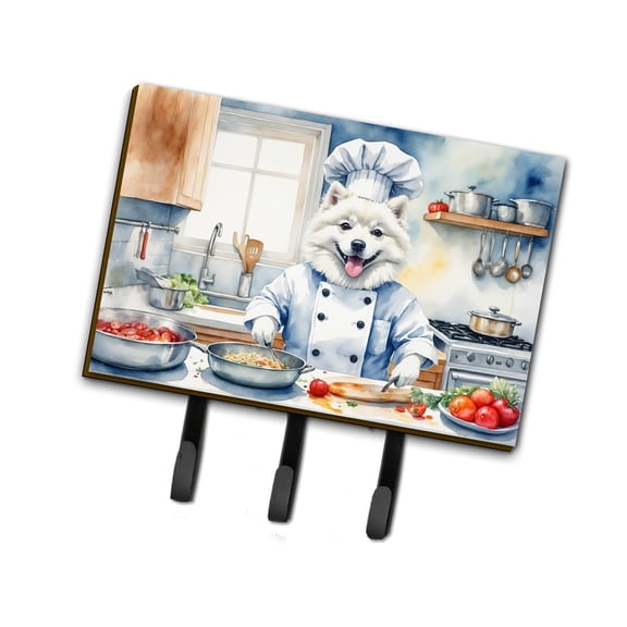 American Eskimo The Chef Leash or Key Holder 6 in x 9 in
