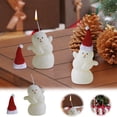 thumbnail image 1 of Xihbxyly Ofertas de Liquidación de Open Box 2 Velas de Muñeco de Nieve, Divertidas Velas Navideñas, Fiestas de Invierno, 1 of 7