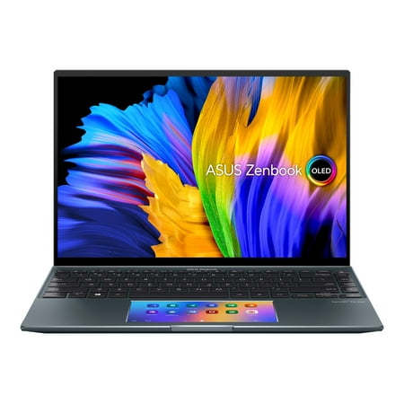 ASUS ZenBook 14X OLED UX5400EG-XB73T - 180-degree hinge design - Intel Core i7 1165G7 / 2.8 GHz - Win 10 Pro - GF MX450 - 16 GB RAM - 512 GB SSD NVMe - 14" OLED touchscreen 2880 x 1800 (WQXGA+) - Wi-Fi 6 - pine gray