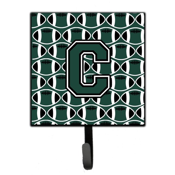 Letter C Football Green and White Leash or Key Holder