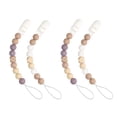 thumbnail image 5 of QWLWBU 4Pcs Pacifier Clip Teething Relief Pacifier Clip Silicone Beads, 5 of 7