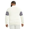 thumbnail image 2 of Big & Tall IZOD Holiday Fair Isle Quarter-Zip Sweater Color: Vanilla Ice Size: 3XL TALL, 2 of 4