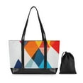 thumbnail image 7 of FORMRS Laptop Tote Bag for Women with 15.6" Computer Compartments Handbag, Colorful Triangles, 7 of 7