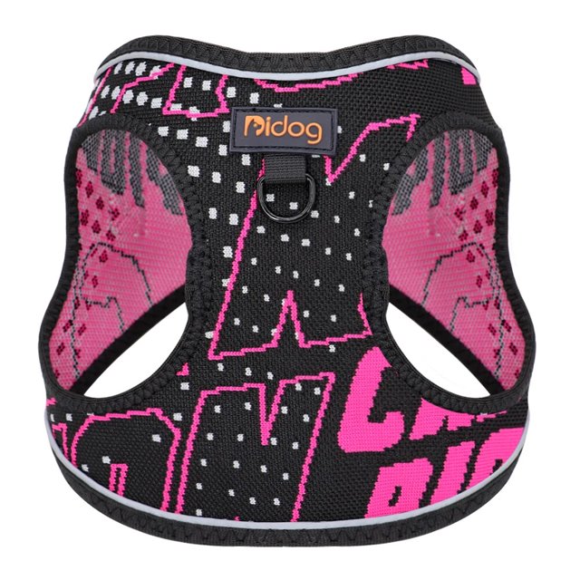 Nylon Printed Pet Dog Harness Vest Adjustable No Pull Puppy Dog Cat Harness Reflective For Small Medium Dogs Chihuahua Pug ShopWise Round