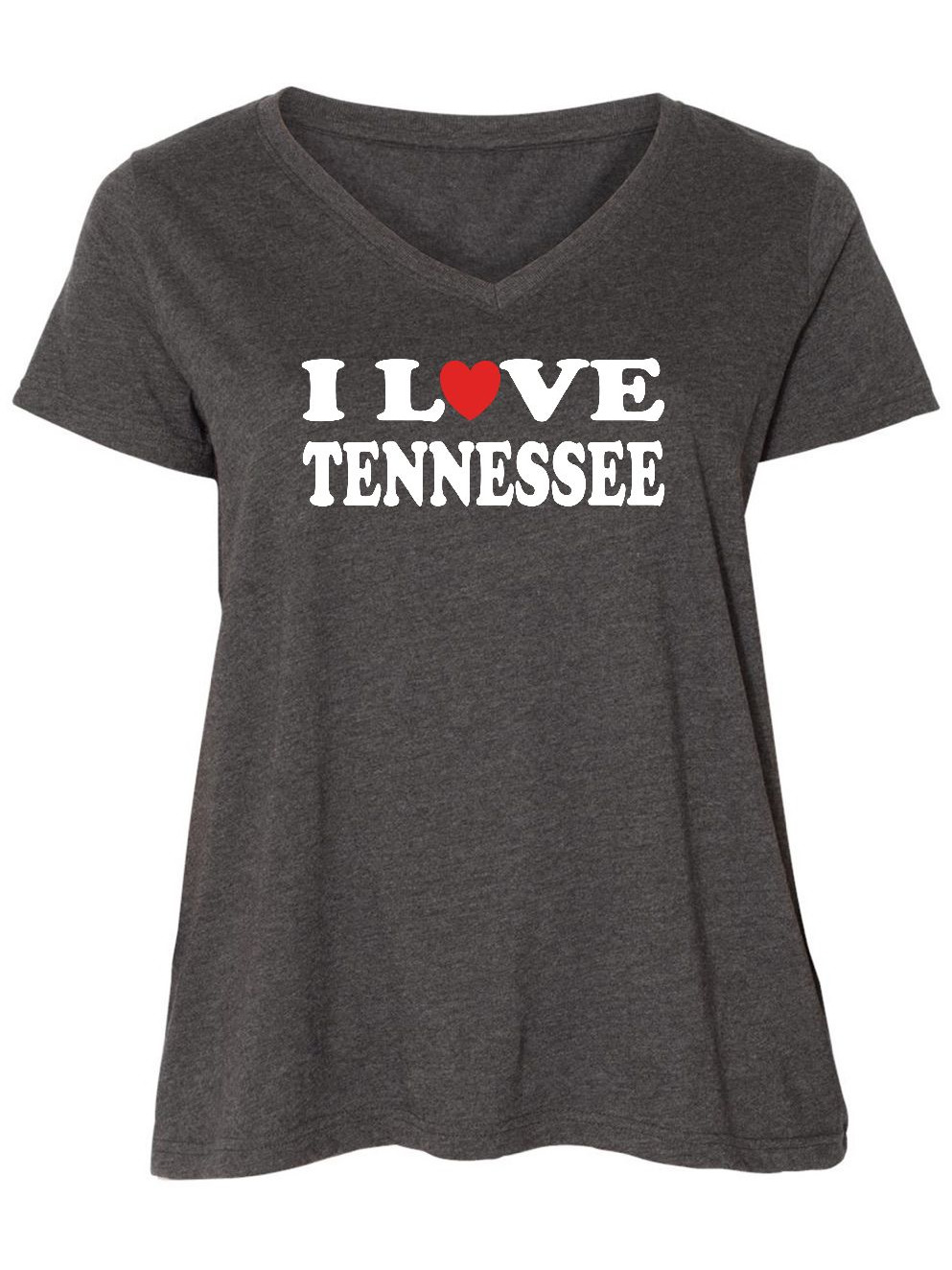 INKtastic I Love Tennessee Tshirts Women's Plus Size VNeck