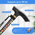 thumbnail image 4 of Bastón plegable Supregear, ajustable en 5 niveles de altura, ligero, plegable, portátil, de viaje, con correa para la muñeca y mango en T, para personas mayores, hombres y mujeres con discapacidad, di, 4 of 5