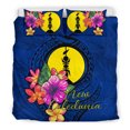 thumbnail image 4 of Juego de Cama Polinesia - Nueva Caledonia Juego de Funda Nórdica Floral con Sello Azul, 4 of 6