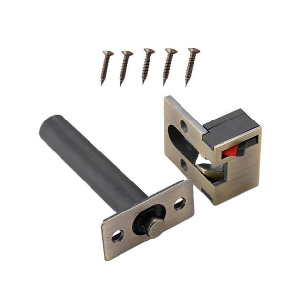 Pieza de repuesto para cerradura de cadena de puerta, protección de seguridad, pestillo de cadena de puerta con 4 tornillos Bronce