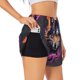 thumbnail image 1 of Balery Colorful Wolf Head A Pantalones cortos deportivos para mujer con forro y dos bolsillos, elásticos, para entrenamiento, gimnasio, yoga-XX-Large, 1 of 7