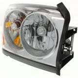Right Side Halogen Headlight For 2008-2010 Dodge Dakota - Black Housing, DOT/SAE Certified, Includes Bulbs