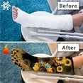 thumbnail image 7 of COEQINE Sunflower Leg Cast Cover Leopard Print Cast Sleeve for Foot Leg Protector Outdoor Protection Leg Cover Stretch Fabric Leg Cast Protector for Women Men Seniors Large, 7 of 7