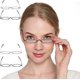 thumbnail image 2 of 3 Pairs Slim Mini Metal Reading Glasses Compact Lightweight Portable Readers With Glasses Case For Reading Case, Happy H, 2 of 5