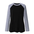 thumbnail image 2 of Birdeem T-Shirts à Manches Longues pour Femmes Grande Taille, Manches Raglan Assorties, 2 of 5