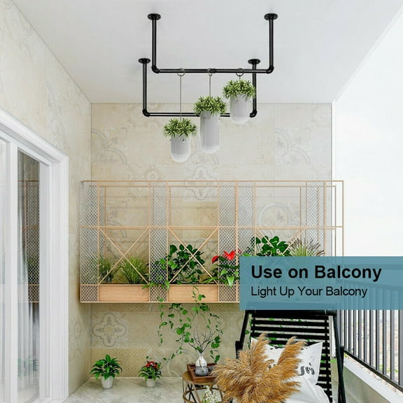 Set of 2 Industrial Pipe Clothes Rack Wall Mounted Garment Rack,Iron Garment Bar