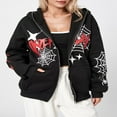 thumbnail image 4 of PENGXIANG Sweatshirt à Manches Longues pour Femme en Toile d'Araignée à la Mode, 4 of 9