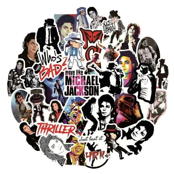 Michael Jackson Assorted 50pc Decal Sticker Set