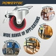 thumbnail image 7 of POWERTEC 2-inch Swivel PU Plate Casters, Red, 4PK, 17212, 7 of 7