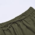 thumbnail image 4 of Womens Casual And Comfortable Solid Color Elastic Waist Pleated Wide Leg Casual Pants Womens Tie Pants Casual Rompers for Women Long Pant Casual Womens plus Size Casual Pants Elastic Waist Short Pants, 4 of 6